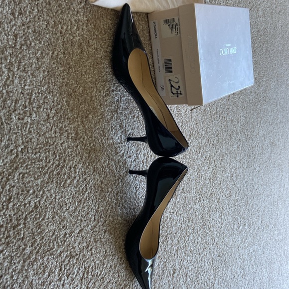 Jimmy Choo Aurora black patent pump 3” heel - Picture 4 of 12